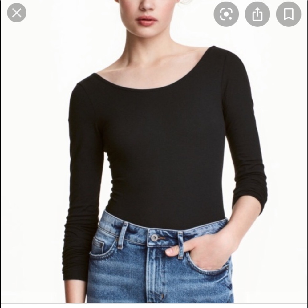 Black Long Sleeved Bodysuit